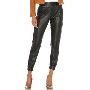 Commando Faux Leather Black Jogger-sz Medium